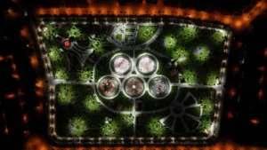 Olimpiyat Parkı’nın simetrik peyzaj düzenini gösteren havadan görünüm